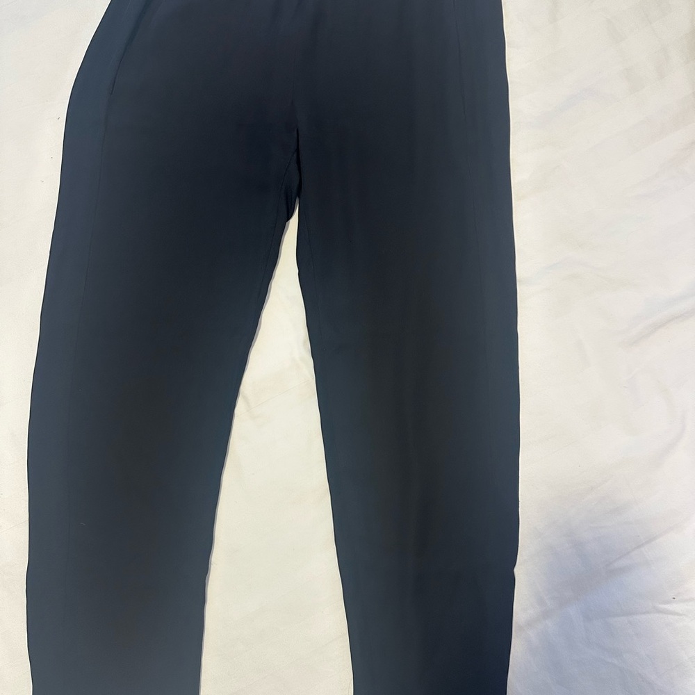 Theory Black 100% Silk Pants